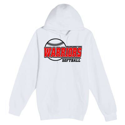 Softball Sport Warrior Softball Gift Premium Pullover Hoodie