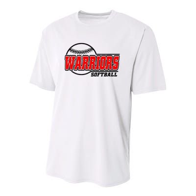 Softball Sport Warrior Softball Gift Youth Performance Sprint T-Shirt