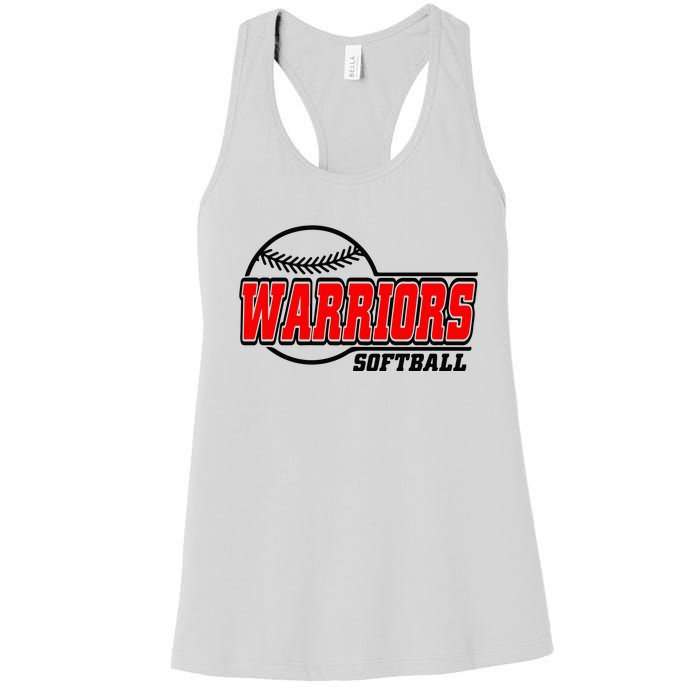 Softball Sport Warrior Softball Gift Women's Racerback Tank