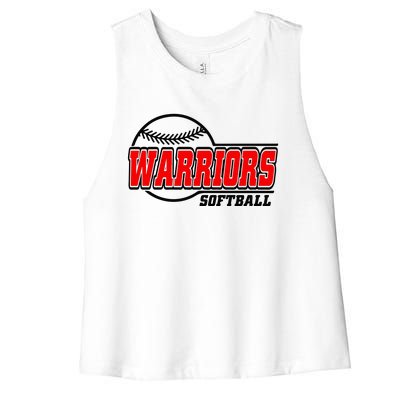 Softball Sport Warrior Softball Gift Women's Racerback Cropped Tank