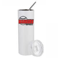 Softball Sport Warrior Softball Gift Stainless Steel Tumbler