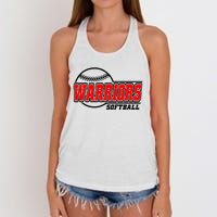 Softball Sport Warrior Softball Gift Women's Knotted Racerback Tank