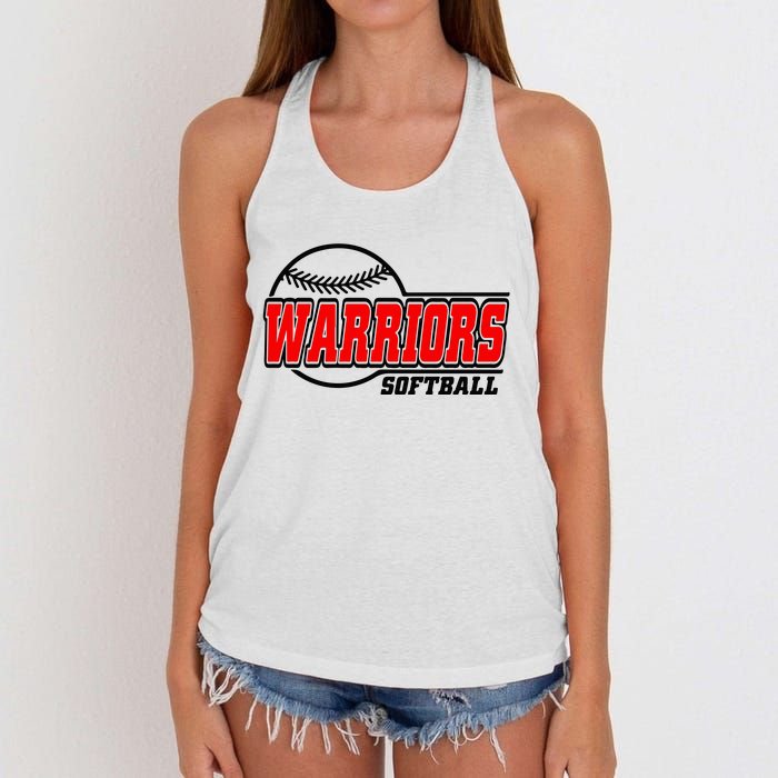 Softball Sport Warrior Softball Gift Women's Knotted Racerback Tank