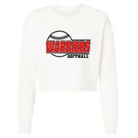 Softball Sport Warrior Softball Gift Cropped Pullover Crew