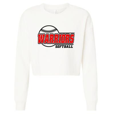 Softball Sport Warrior Softball Gift Cropped Pullover Crew