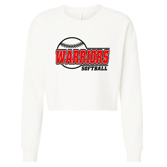 Softball Sport Warrior Softball Gift Cropped Pullover Crew