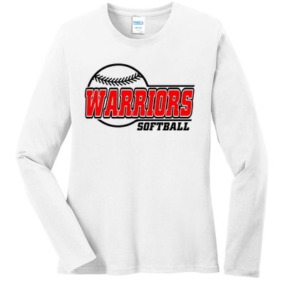 Softball Sport Warrior Softball Gift Ladies Long Sleeve Shirt