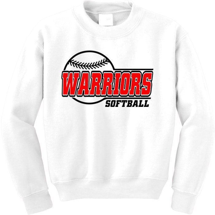 Softball Sport Warrior Softball Gift Kids Sweatshirt