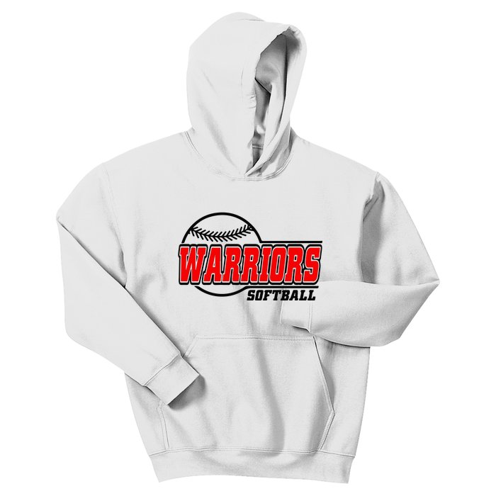 Softball Sport Warrior Softball Gift Kids Hoodie