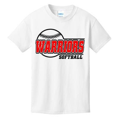 Softball Sport Warrior Softball Gift Kids T-Shirt