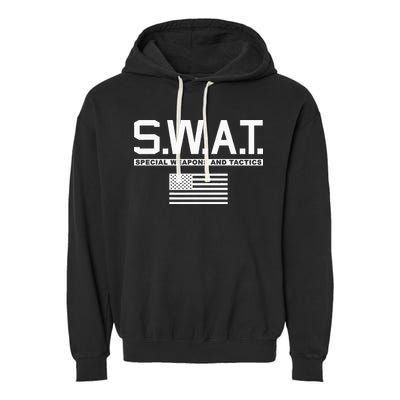 Swat Special Weapons And Tactics Police S.W.A.T Garment-Dyed Fleece Hoodie