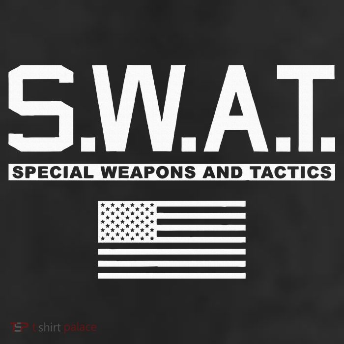 Swat Special Weapons And Tactics Police S.W.A.T 7 Panel Mesh Trucker Snapback Hat