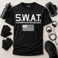 Swat Special Weapons And Tactics Police S.W.A.T Cooling Performance Crew T-Shirt