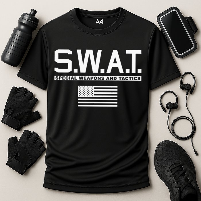 Swat Special Weapons And Tactics Police S.W.A.T Cooling Performance Crew T-Shirt