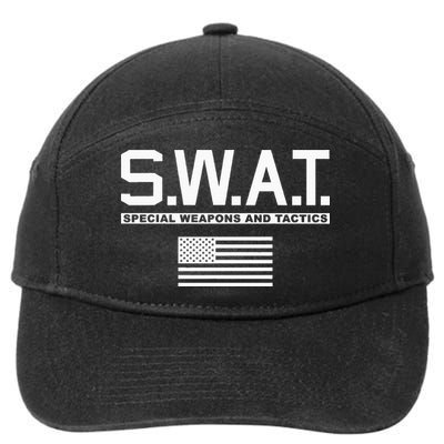 Swat Special Weapons And Tactics Police S.W.A.T 7-Panel Snapback Hat