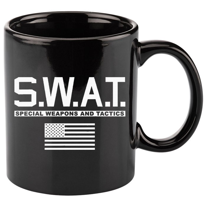 Swat Special Weapons And Tactics Police S.W.A.T 11oz C Handle Ceramic Mug