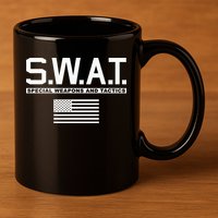 Swat Special Weapons And Tactics Police S.W.A.T 11oz C Handle Ceramic Mug