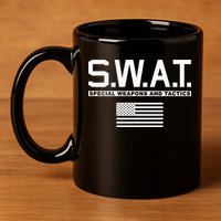 Swat Special Weapons And Tactics Police S.W.A.T 11oz C Handle Ceramic Mug