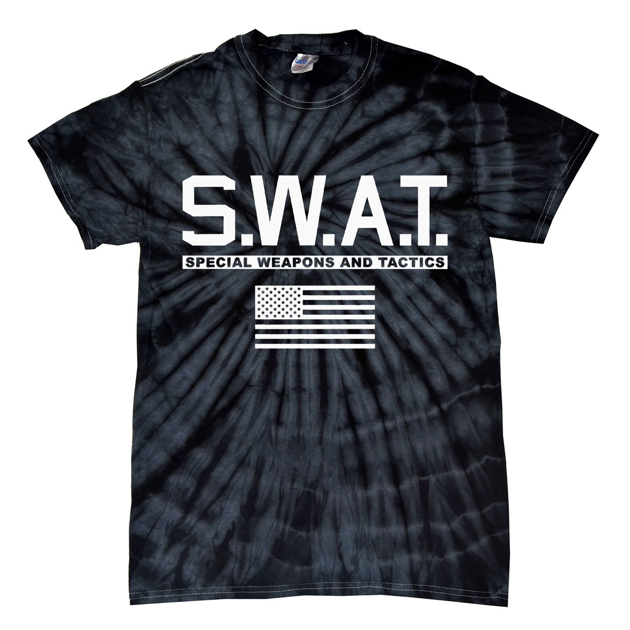 Swat Special Weapons And Tactics Police S.W.A.T Tie-Dye T-Shirt