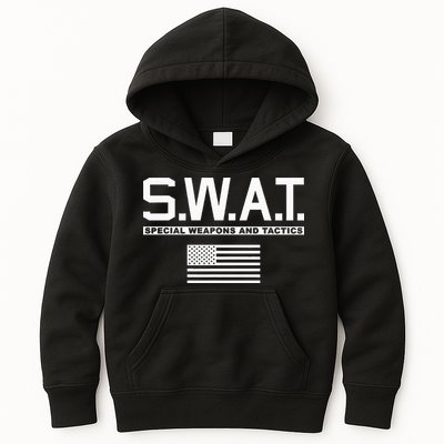 Swat Special Weapons And Tactics Police S.W.A.T Kids Hoodie