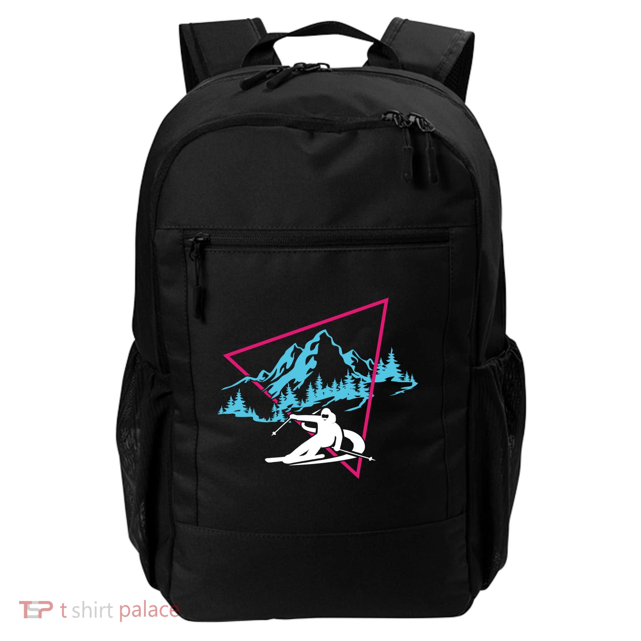 Skier Skiing Winter Sport Ski Skiers Ski Lover Gift Daily Commute Backpack