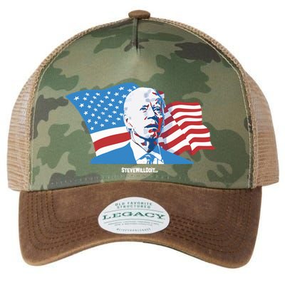 Stevewilldoit Steve Will Do It With Flag Legacy Tie Dye Trucker Hat