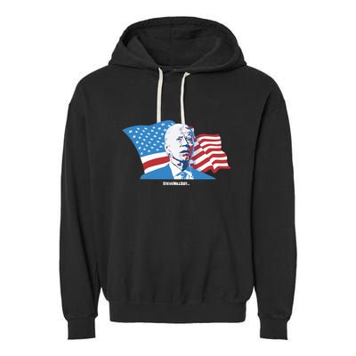 Stevewilldoit Steve Will Do It With Flag Garment-Dyed Fleece Hoodie
