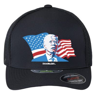 Stevewilldoit Steve Will Do It With Flag Flexfit Unipanel Trucker Cap