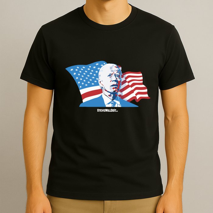 Stevewilldoit Steve Will Do It With Flag T-Shirt