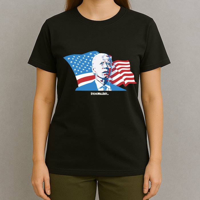 Stevewilldoit Steve Will Do It With Flag T-Shirt