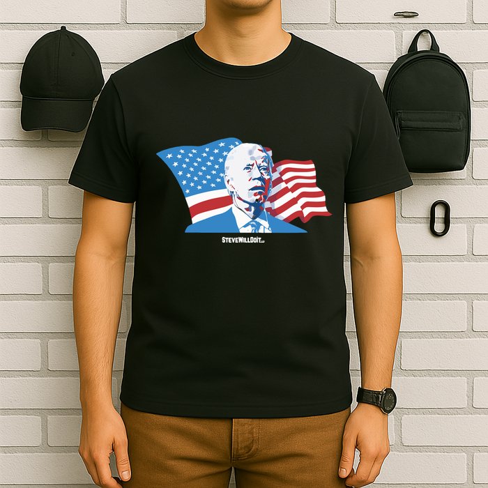 Stevewilldoit Steve Will Do It With Flag T-Shirt