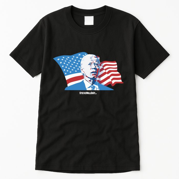 Stevewilldoit Steve Will Do It With Flag Tall T-Shirt
