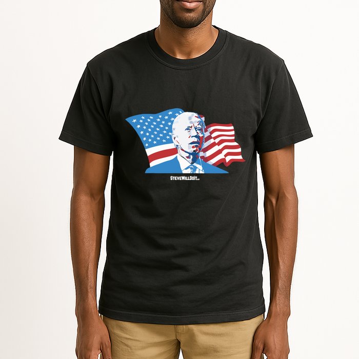 Stevewilldoit Steve Will Do It With Flag Tall T-Shirt