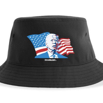 Stevewilldoit Steve Will Do It With Flag Sustainable Bucket Hat