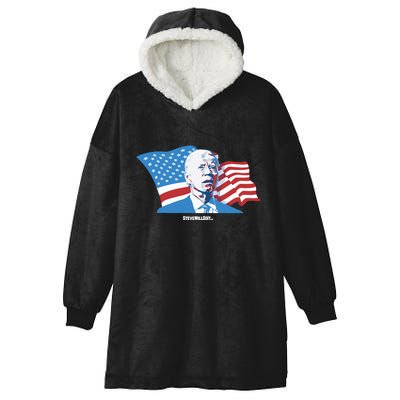 Stevewilldoit Steve Will Do It With Flag Hooded Wearable Blanket