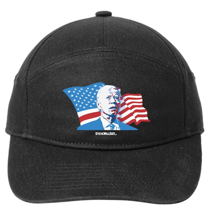 Stevewilldoit Steve Will Do It With Flag 7-Panel Snapback Hat