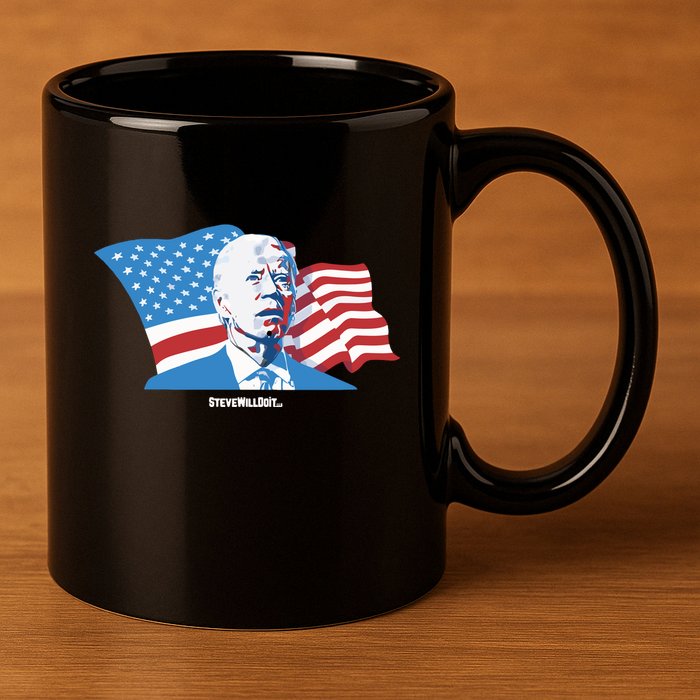 Stevewilldoit Steve Will Do It With Flag 11oz C Handle Ceramic Mug