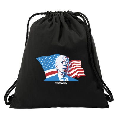 Stevewilldoit Steve Will Do It With Flag Drawstring Bag