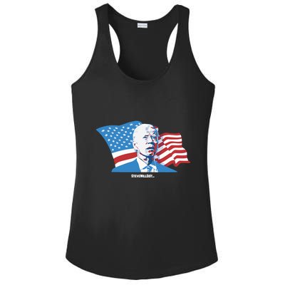 Stevewilldoit Steve Will Do It With Flag Ladies PosiCharge Competitor Racerback Tank