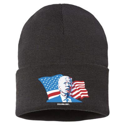 Stevewilldoit Steve Will Do It With Flag Sustainable Knit Beanie