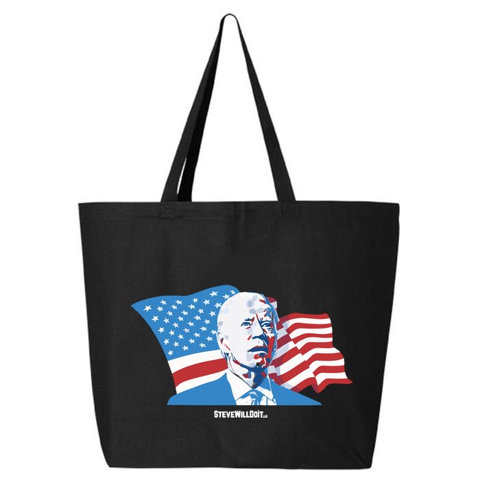 Stevewilldoit Steve Will Do It With Flag 25L Jumbo Tote