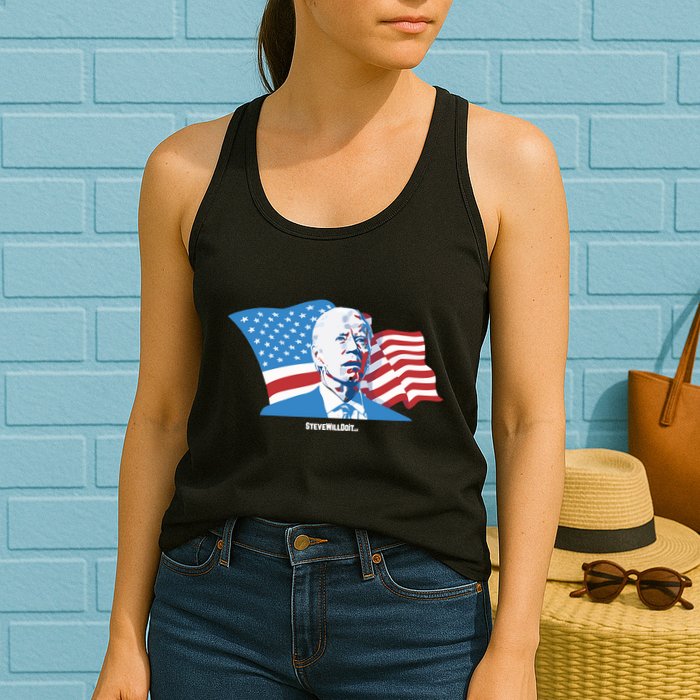 Stevewilldoit Steve Will Do It With Flag Womens Tank Top