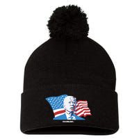 Stevewilldoit Steve Will Do It With Flag Pom Pom 12in Knit Beanie
