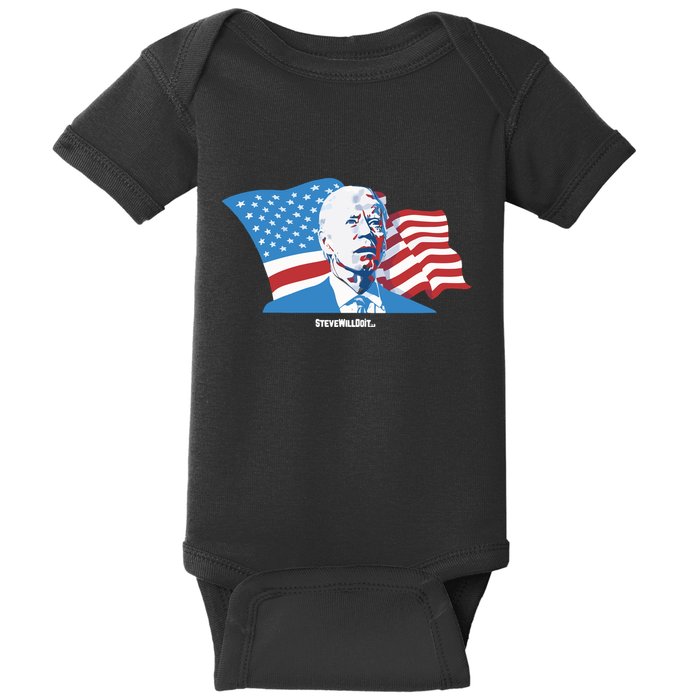 Stevewilldoit Steve Will Do It With Flag Baby Bodysuit