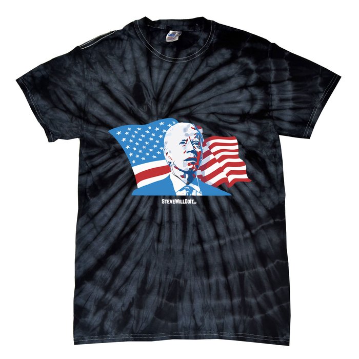 Stevewilldoit Steve Will Do It With Flag Tie-Dye T-Shirt
