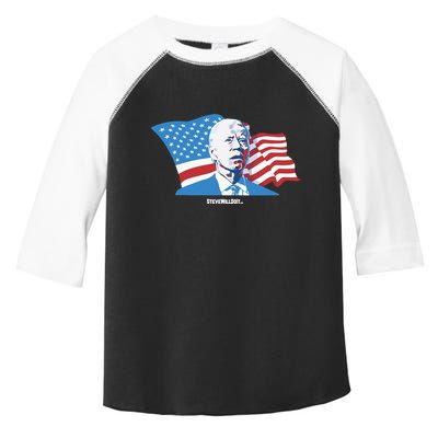 Stevewilldoit Steve Will Do It With Flag Toddler Fine Jersey T-Shirt