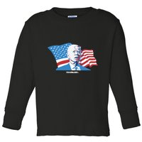 Stevewilldoit Steve Will Do It With Flag Toddler Long Sleeve Shirt