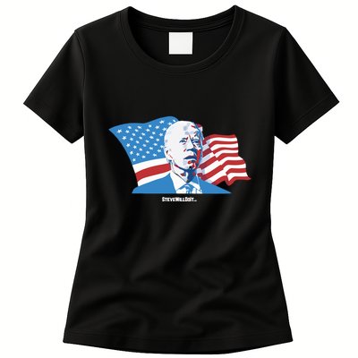 Stevewilldoit Steve Will Do It With Flag Womens T-Shirt