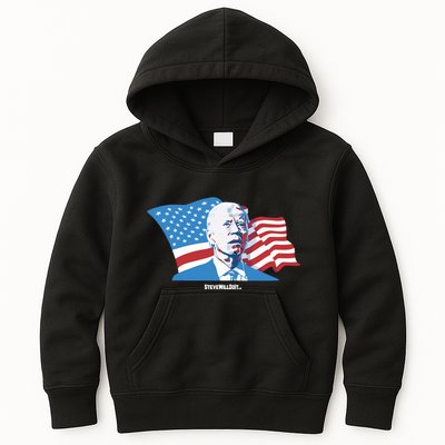 Stevewilldoit Steve Will Do It With Flag Kids Hoodie