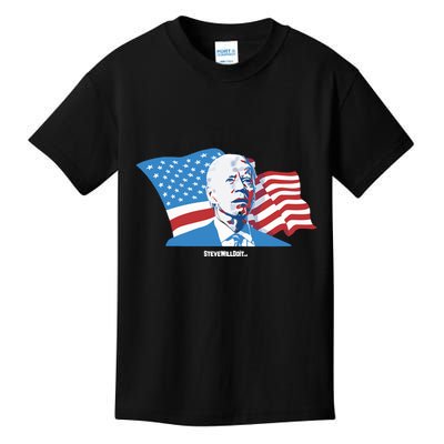 Stevewilldoit Steve Will Do It With Flag Kids T-Shirt